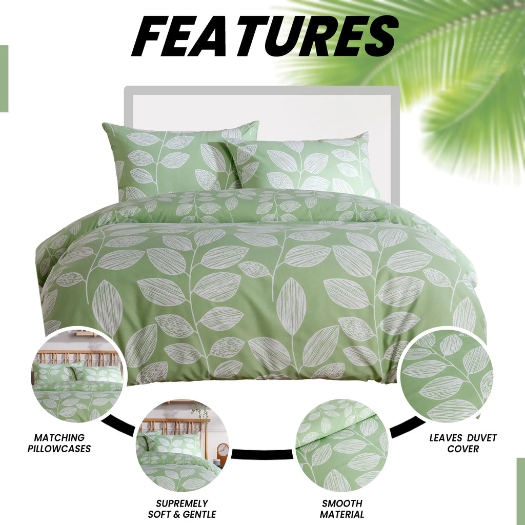 leaf-print-reversible-cotton-rich-duvet-cover-set-with-pillowcases-nature-inspired-bedding-in-black-and-gray-all-sizes-oeko-tex-certified-by-olivia-rocco-duvet-cover-990946689 - Bobobiy
