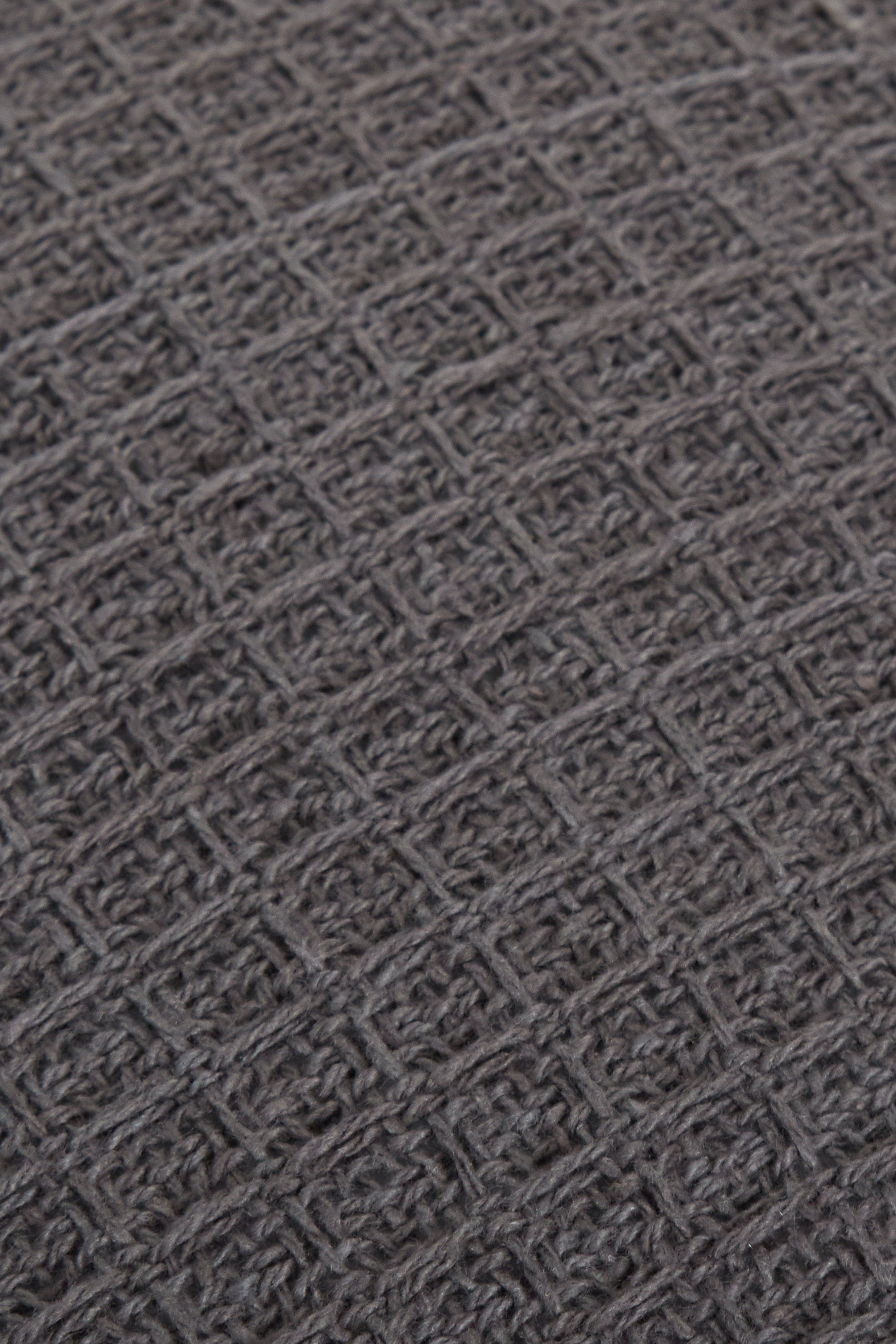 Lisbon Pure Indian Cotton Handwoven Honeycomb Vibrant Cushion Covers for Indoor Outdoor Use in Grey Ochre Navy Teal Silver Pink 17x17 and 24x24 Inches