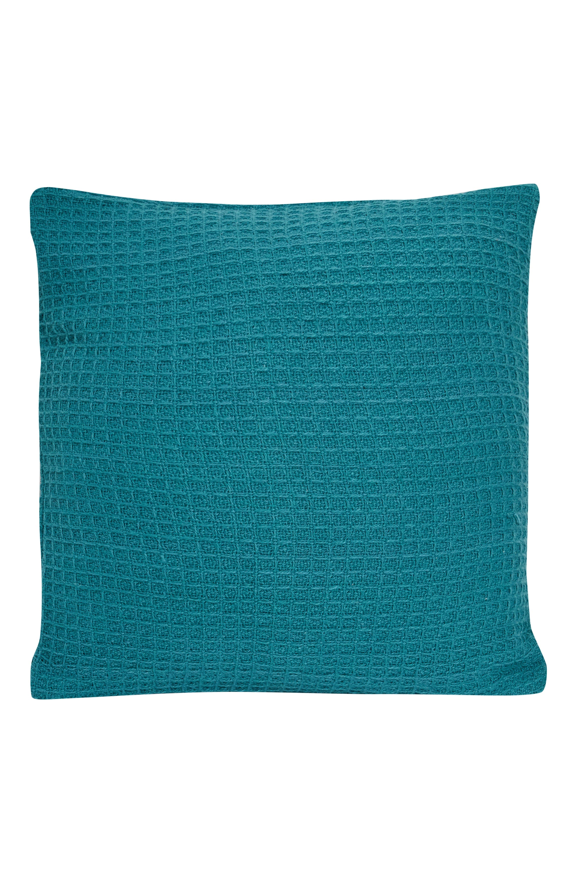 Lisbon Pure Indian Cotton Handwoven Honeycomb Vibrant Cushion Covers for Indoor Outdoor Use in Grey Ochre Navy Teal Silver Pink 17x17 and 24x24 Inches