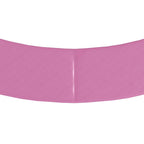 Pink trampoline spring cover pad close-up of stitched seam