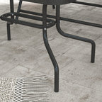 Outsunny Four Piece Metal Garden Sofa Set Mixed Brown