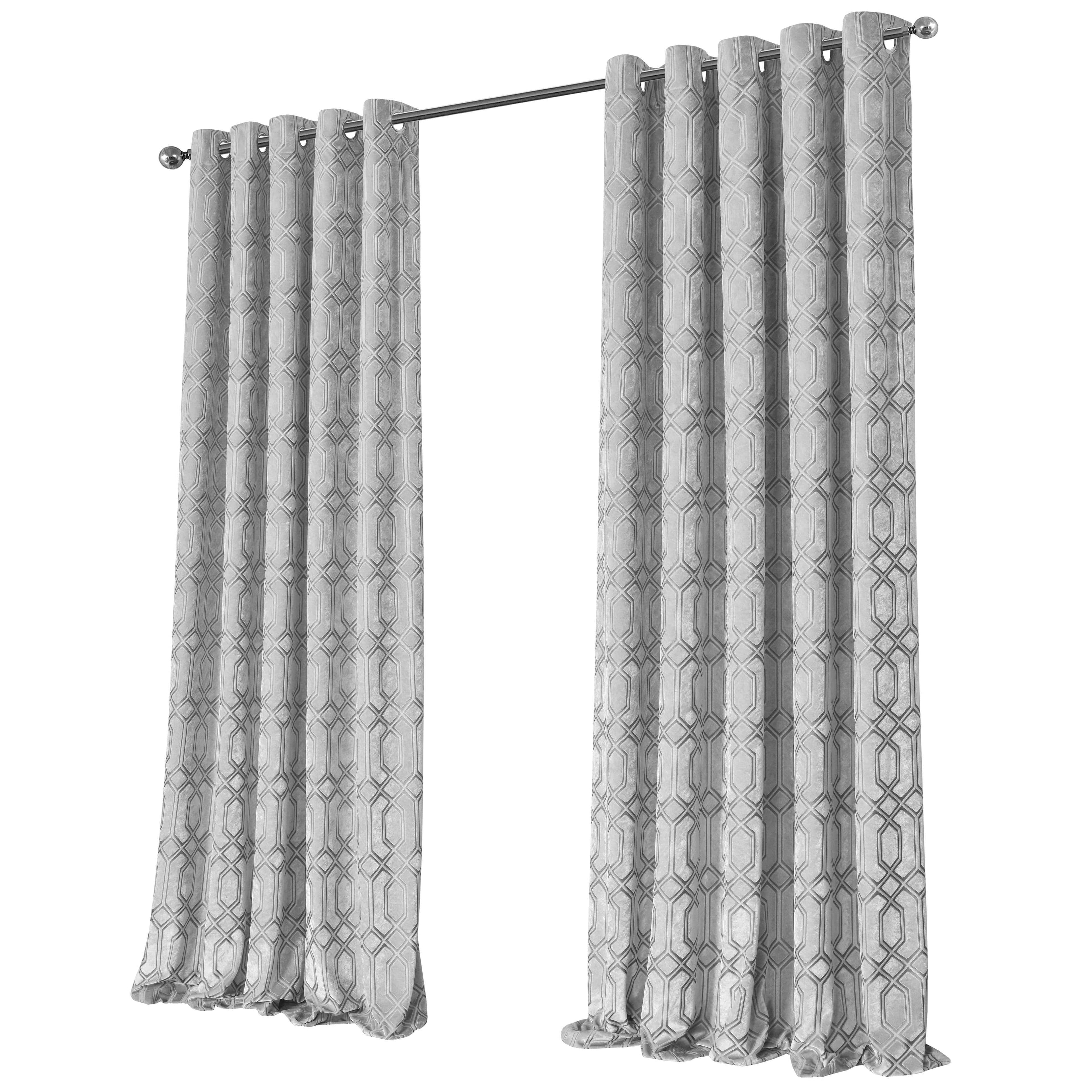 luxe-geo-velvet-eyelet-curtains-grey-thermal-insulated-soundproof-light-blocking-drapes-for-bedroom-lounge-by-olivia-rocco-66-width-x-54-drop-grey-curtain-1160973794 - Bobobiy