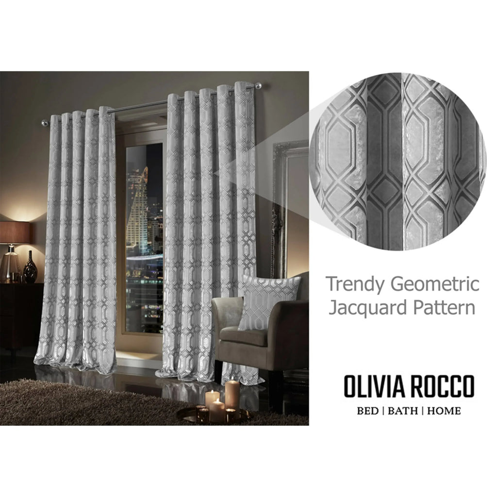 luxe-geo-velvet-eyelet-curtains-grey-thermal-insulated-soundproof-light-blocking-drapes-for-bedroom-lounge-by-olivia-rocco-curtain-1160973791 - Bobobiy