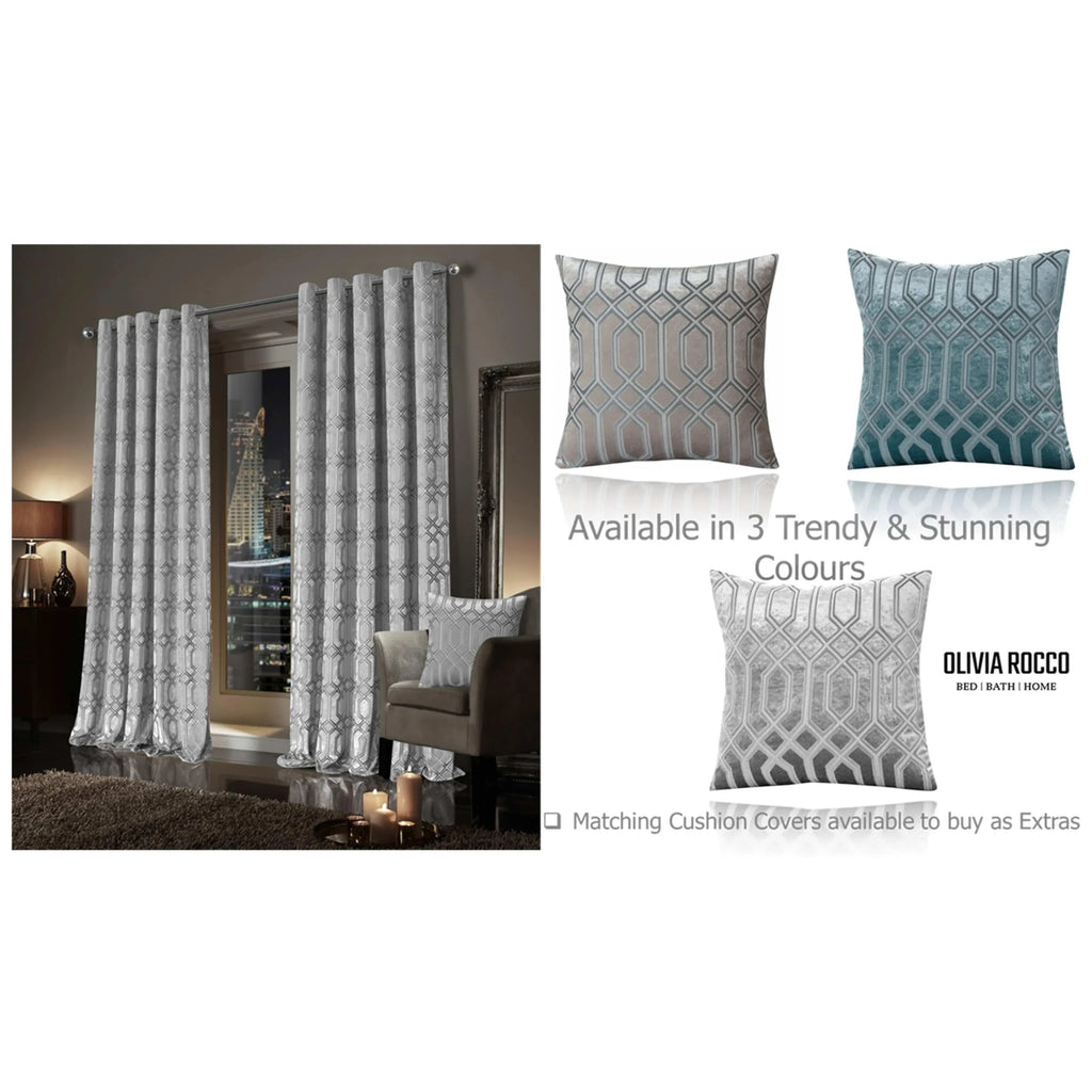 luxe-geo-velvet-eyelet-curtains-grey-thermal-insulated-soundproof-light-blocking-drapes-for-bedroom-lounge-by-olivia-rocco-curtain-1160973797 - Bobobiy