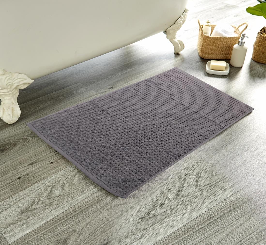 Luxe Ultra-Soft Deep Cotton Pile Bathmats Handcrafted Eco-Friendly Absorbent Quick-Drying Premium Cotton Rug for Bathroom Decor