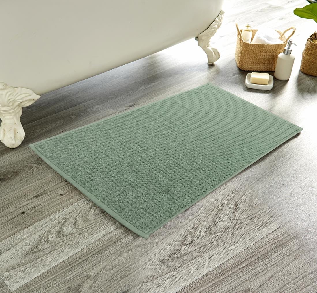 Luxe Ultra-Soft Deep Cotton Pile Bathmats Handcrafted Eco-Friendly Absorbent Quick-Drying Premium Cotton Rug for Bathroom Decor