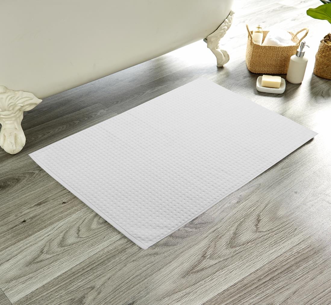 Luxe Ultra-Soft Deep Cotton Pile Bathmats Handcrafted Eco-Friendly Absorbent Quick-Drying Premium Cotton Rug for Bathroom Decor