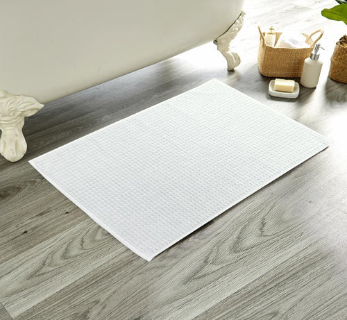 Luxe Ultra-Soft Deep Cotton Pile Bathmats Handcrafted Eco-Friendly Absorbent Quick-Drying Premium Cotton Rug for Bathroom Decor