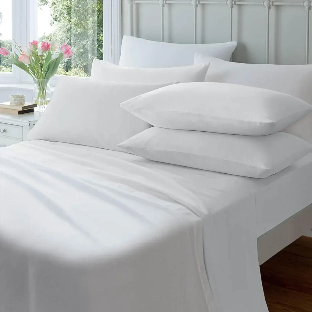 luxurious-brushed-cotton-easycare-flannelette-fitted-sheets-super-soft-elastic-fitted-design-for-warm-comfortable-sleep-multiple-sizes-by-olivia-rocco-white-single-fitted-sheet-945497 - Bobobiy