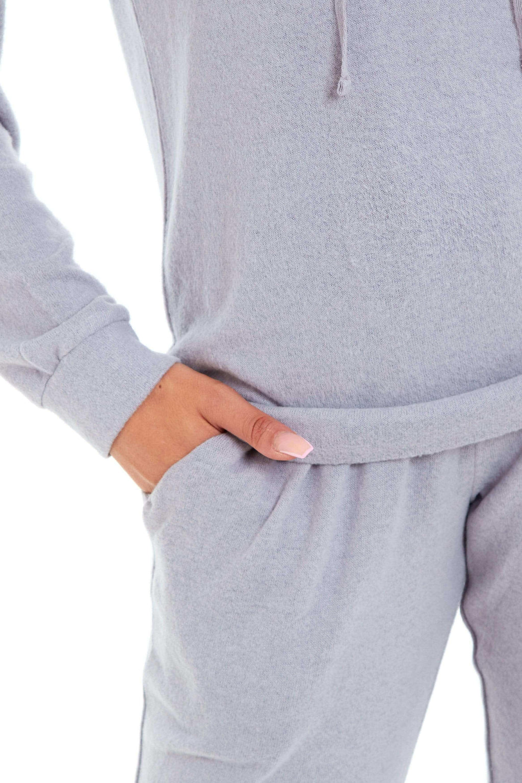 luxurious-womens-pink-grey-cosy-hooded-pyjama-set-soft-comfortable-stretchable-loungewear-long-sleeve-hoodie-and-pants-ideal-gift-daisy-dreamer-pyjamas-1176513699 - Bobobiy