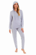 luxurious-womens-pink-grey-cosy-hooded-pyjama-set-soft-comfortable-stretchable-loungewear-long-sleeve-hoodie-and-pants-ideal-gift-daisy-dreamer-small-uk-8-10-grey-pyjamas-1176513701 - Bobobiy