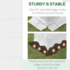 White PE greenhouse cover with extended 15 cm edges for extra stability
