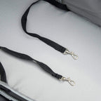 Grey pet stroller safety leash straps with metal clips