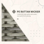 Resin wicker weaving material panel with tight high-quality weave pattern