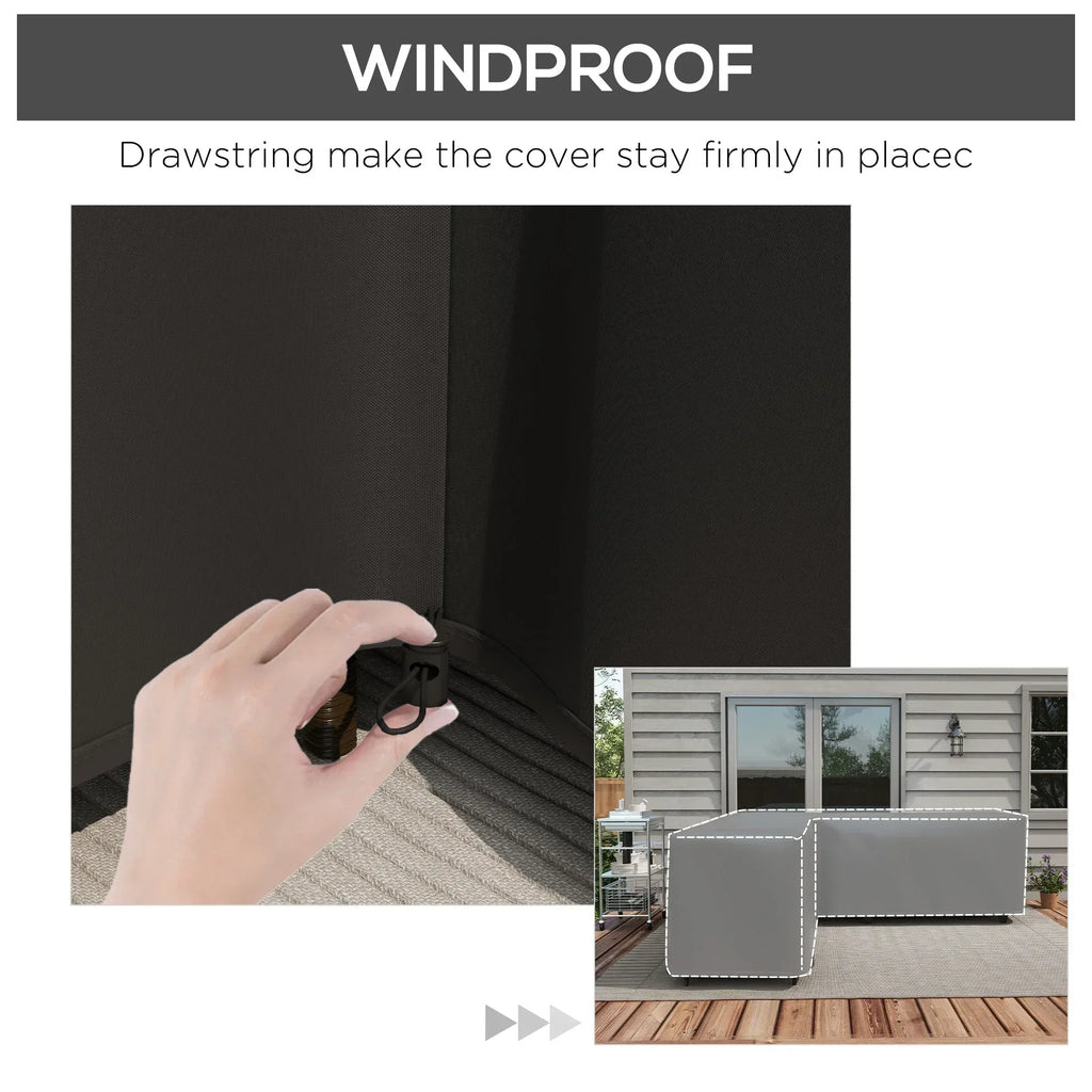 250 x 250cm L-Shaped Protective Furniture Cover - Bobobiy