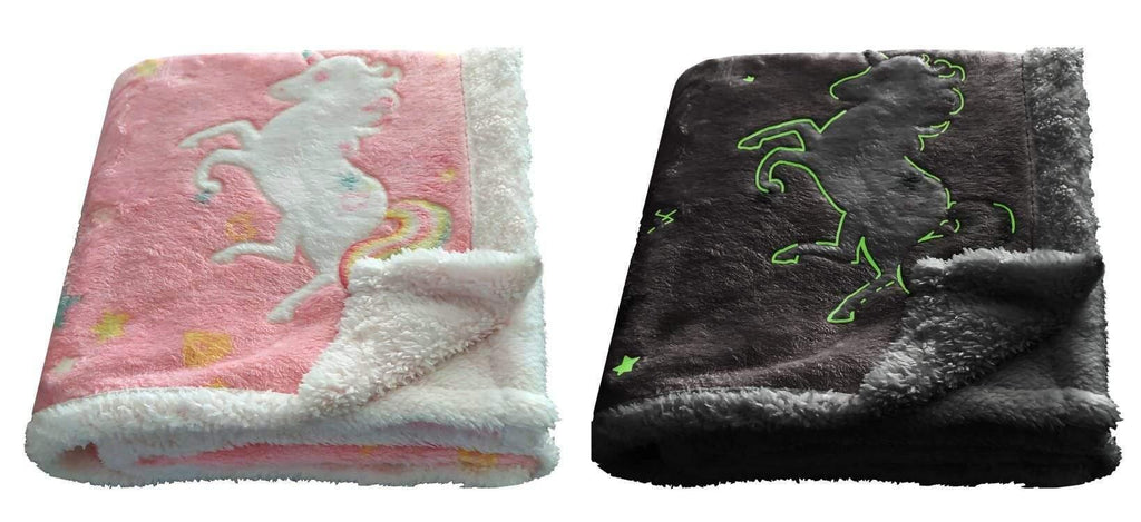 magical-glow-in-the-dark-rainbow-unicorn-teddy-fleece-duvet-set-for-kids-super-soft-cosy-bedding-perfect-for-children-s-bedrooms-by-olivia-rocco-duvet-cover-636141852 - Bobobiy