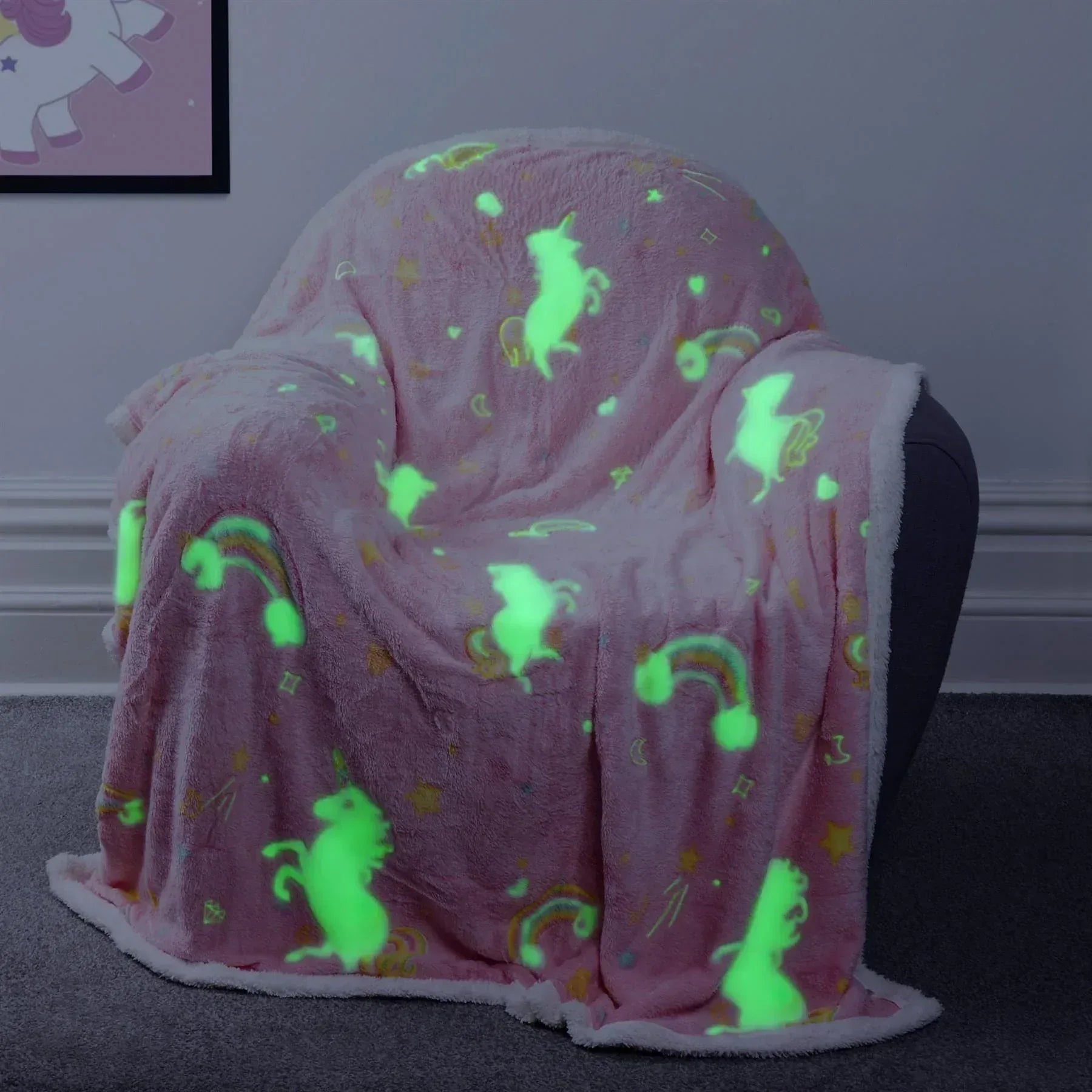 magical-glow-in-the-dark-rainbow-unicorn-teddy-fleece-duvet-set-for-kids-super-soft-cosy-bedding-perfect-for-children-s-bedrooms-by-olivia-rocco-duvet-cover-654254004 - Bobobiy