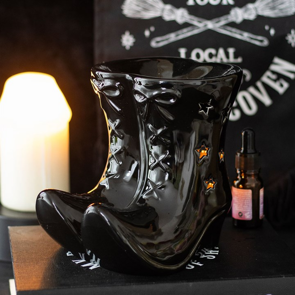 *Black Witch Boots Ceramic Oil Burner (12/24)