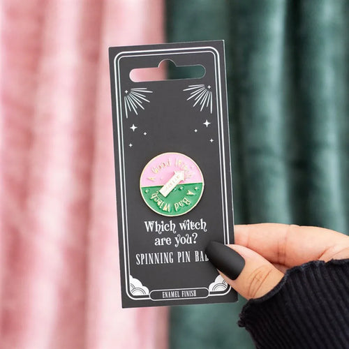 Which Witch Are You Spinning Pin Badge - Bobobiy