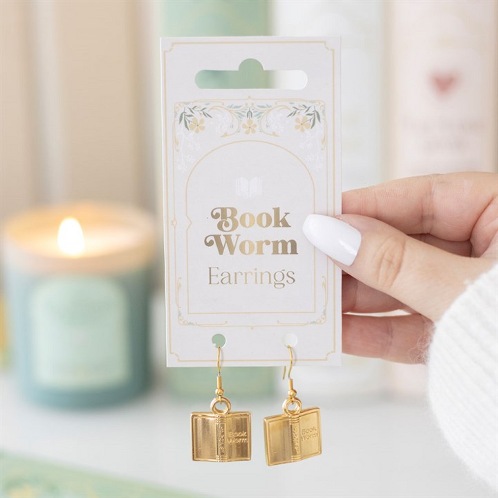 Book Worm Earrings