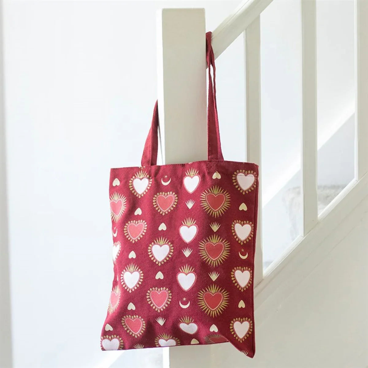 Sacred Heart Print Tote Bag - Bobobiy