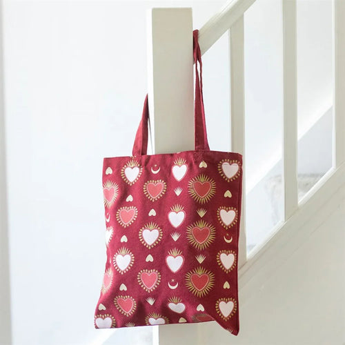 Sacred Heart Print Tote Bag - Bobobiy