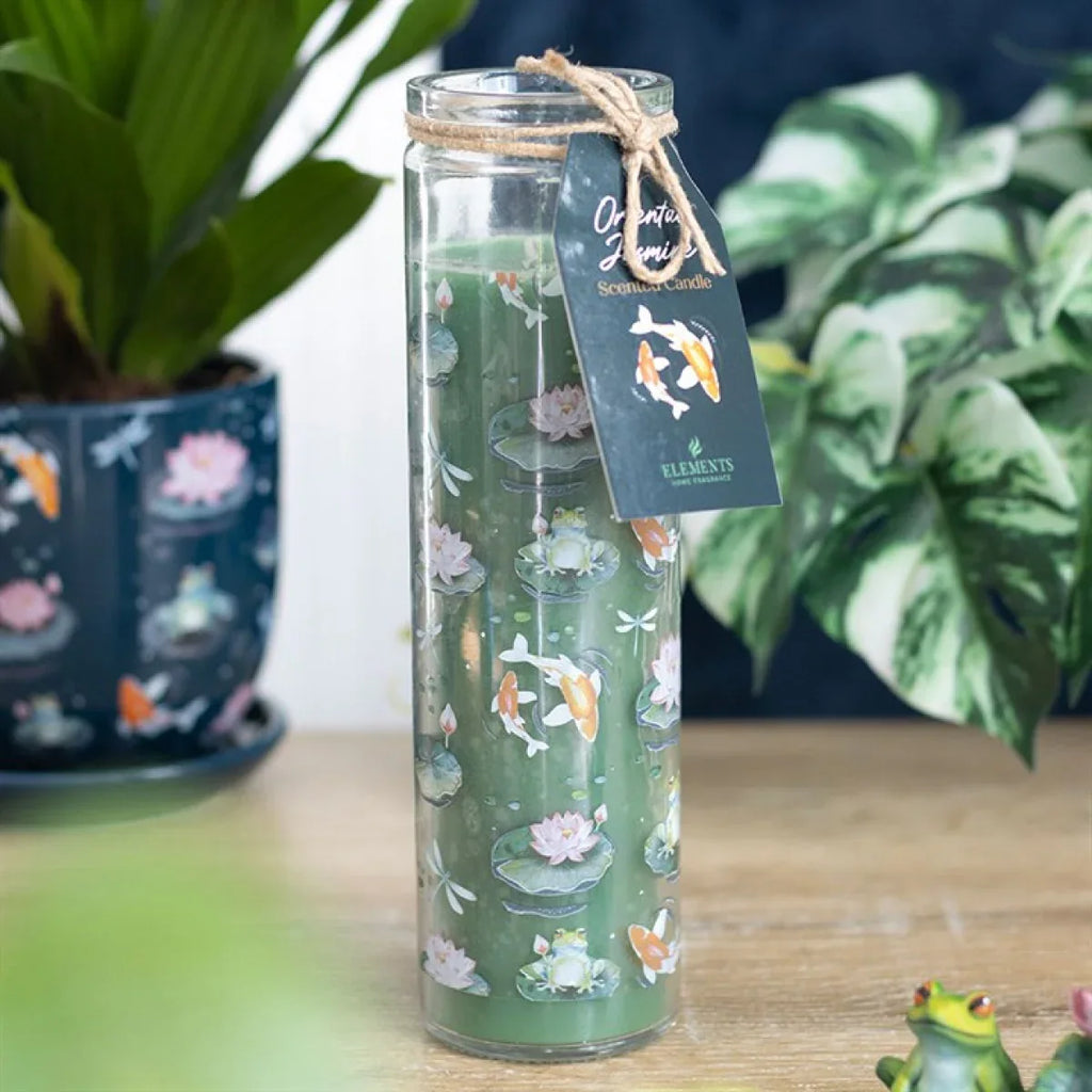 Pond Print Oriental Jasmine Tube Candle - Bobobiy