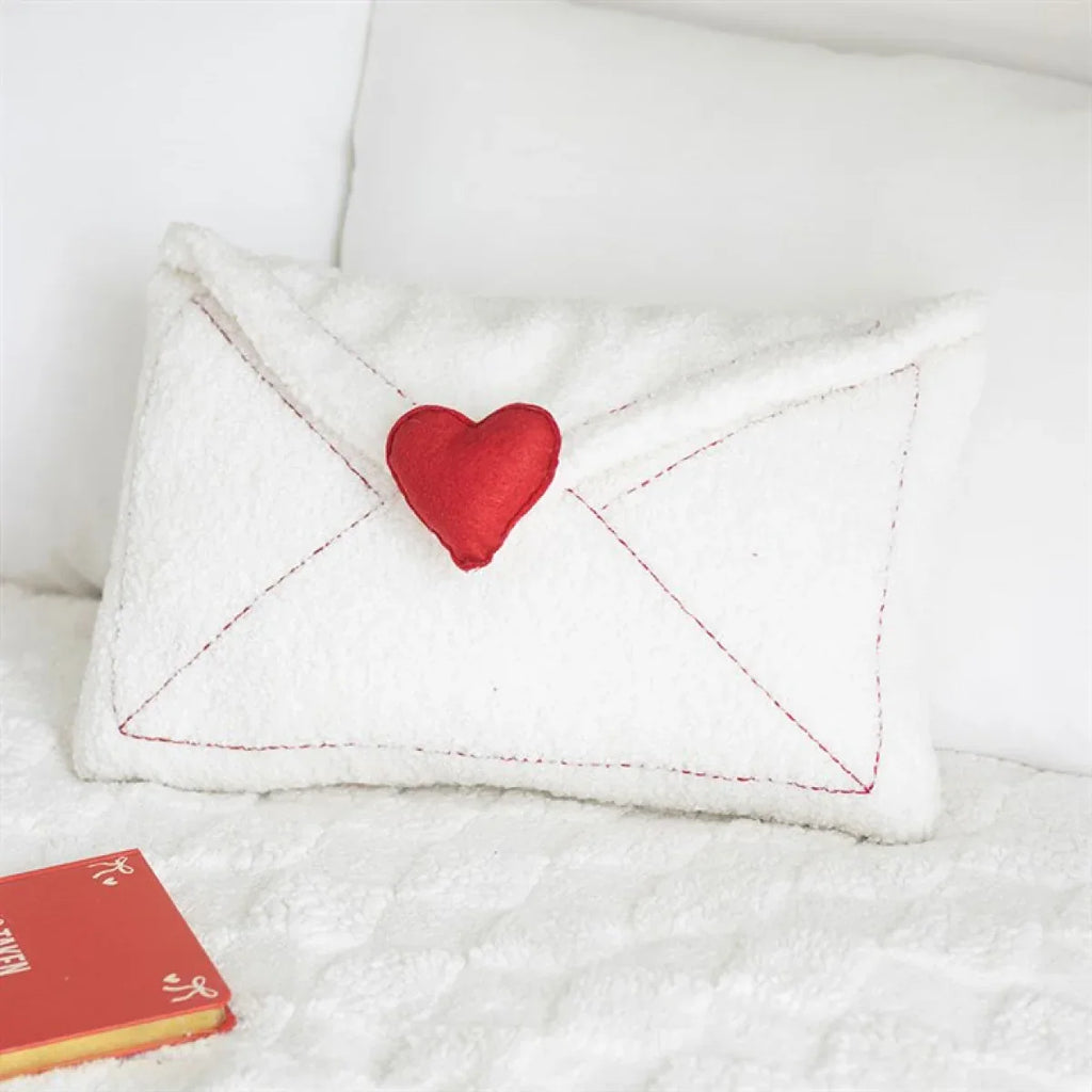 Love Letter Boucle Valentine's Day Cushion - Bobobiy