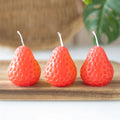 Set of 3 Strawberry Shaped Candles - Bobobiy