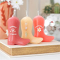Set of 3 Cowboy Boot Candles - Bobobiy