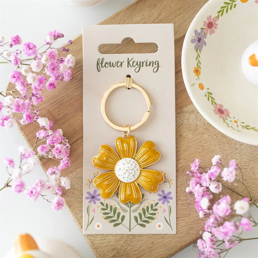 Yellow Daisy Keyring - Bobobiy