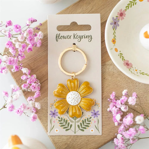 Yellow Daisy Keyring - Bobobiy