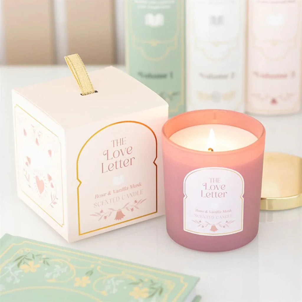 The Love Letter Rose & Vanilla Musk Candle - Bobobiy
