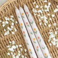 Set of 3 Tulip Print Taper Candles - Bobobiy