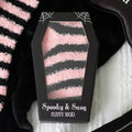 Pink and Black Striped Socks in Coffin Gift Box - Bobobiy
