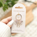 Light Luna Moth Keyring - Bobobiy