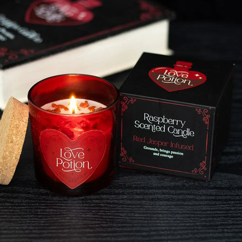 Love Potion Raspberry Crystal Chip Candle - Bobobiy