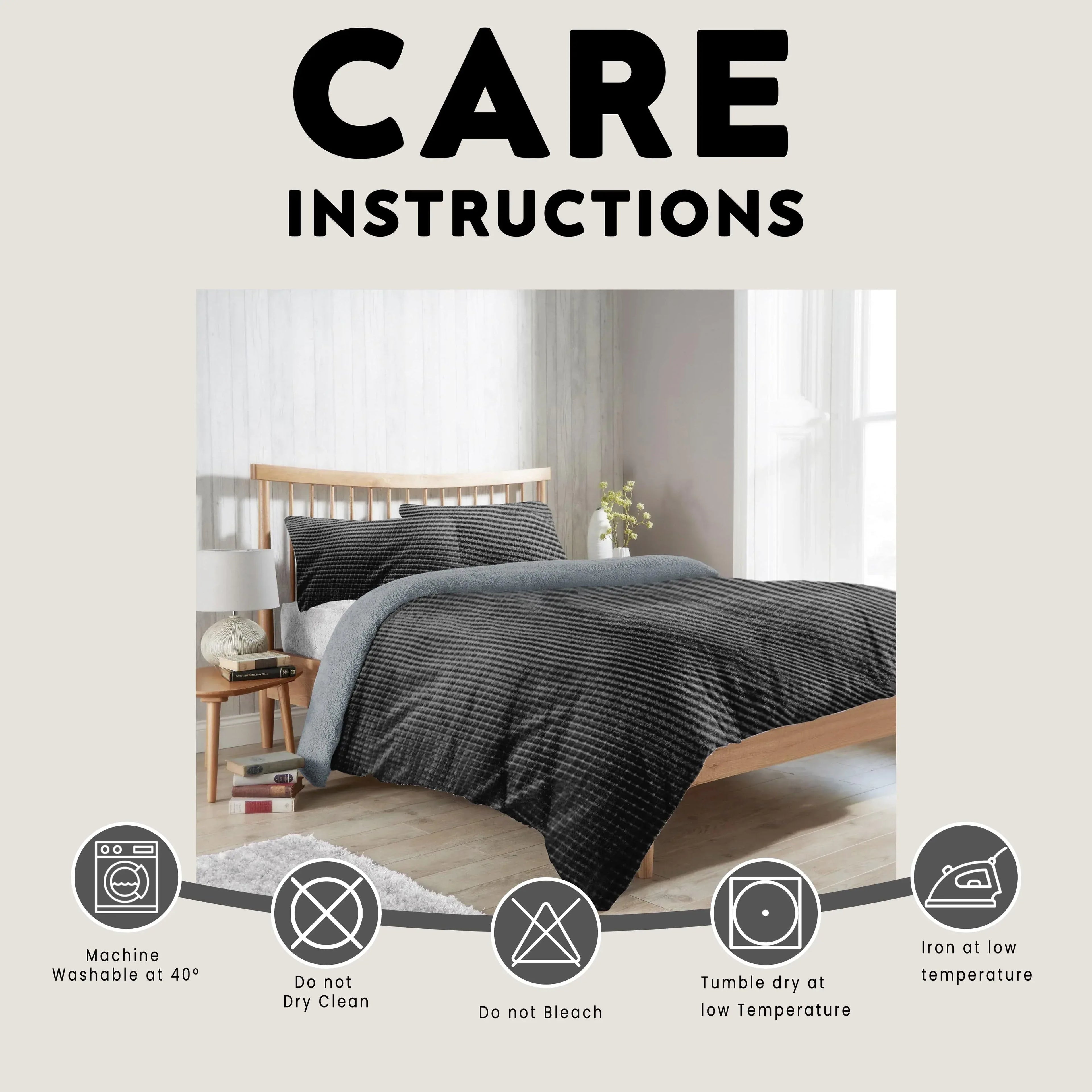 maine-check-super-soft-fluffy-fleece-duvet-cover-set-with-pillowcases-reversible-bedding-for-winter-warmth-in-black-grey-by-olivia-rocco-duvet-cover-1090407932 - Bobobiy