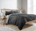 maine-check-super-soft-fluffy-fleece-duvet-cover-set-with-pillowcases-reversible-bedding-for-winter-warmth-in-black-grey-by-olivia-rocco-single-grey-duvet-cover-1090407929 - Bobobiy