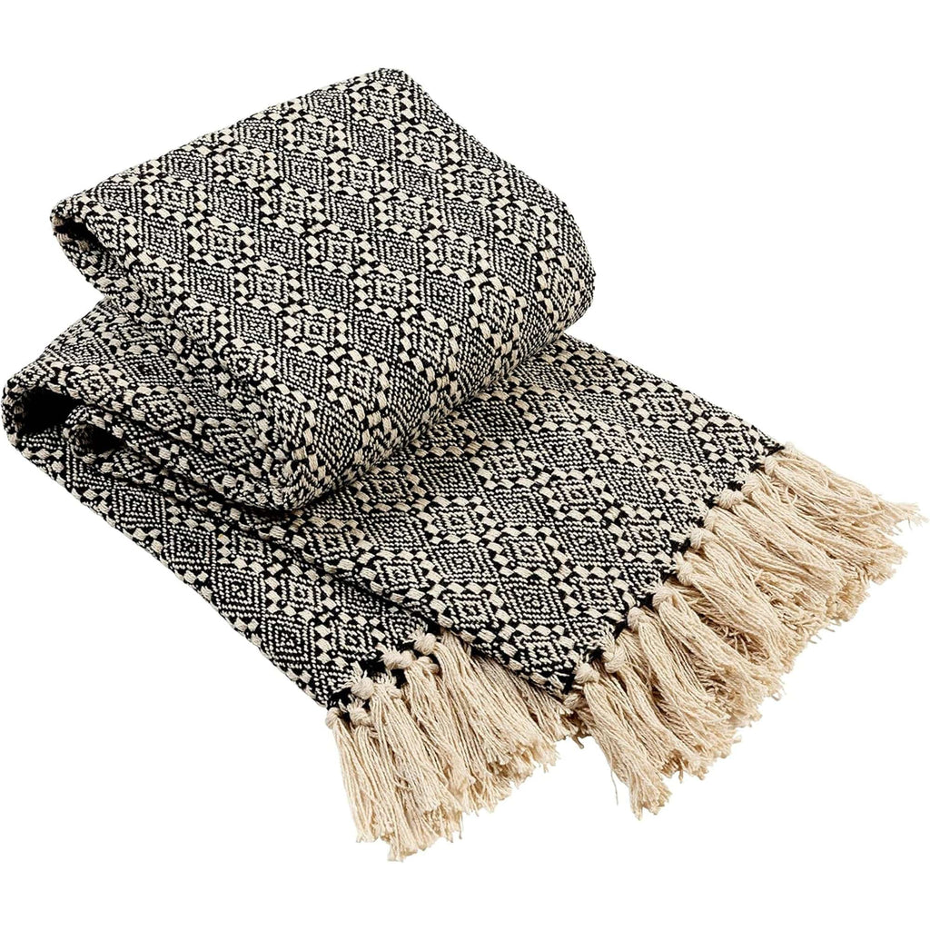 Marrakesh Eco-Friendly Super Soft Cotton Throws Lightweight Sustainable Recycled Cotton for Sofa Bed Chair Calming Colours By