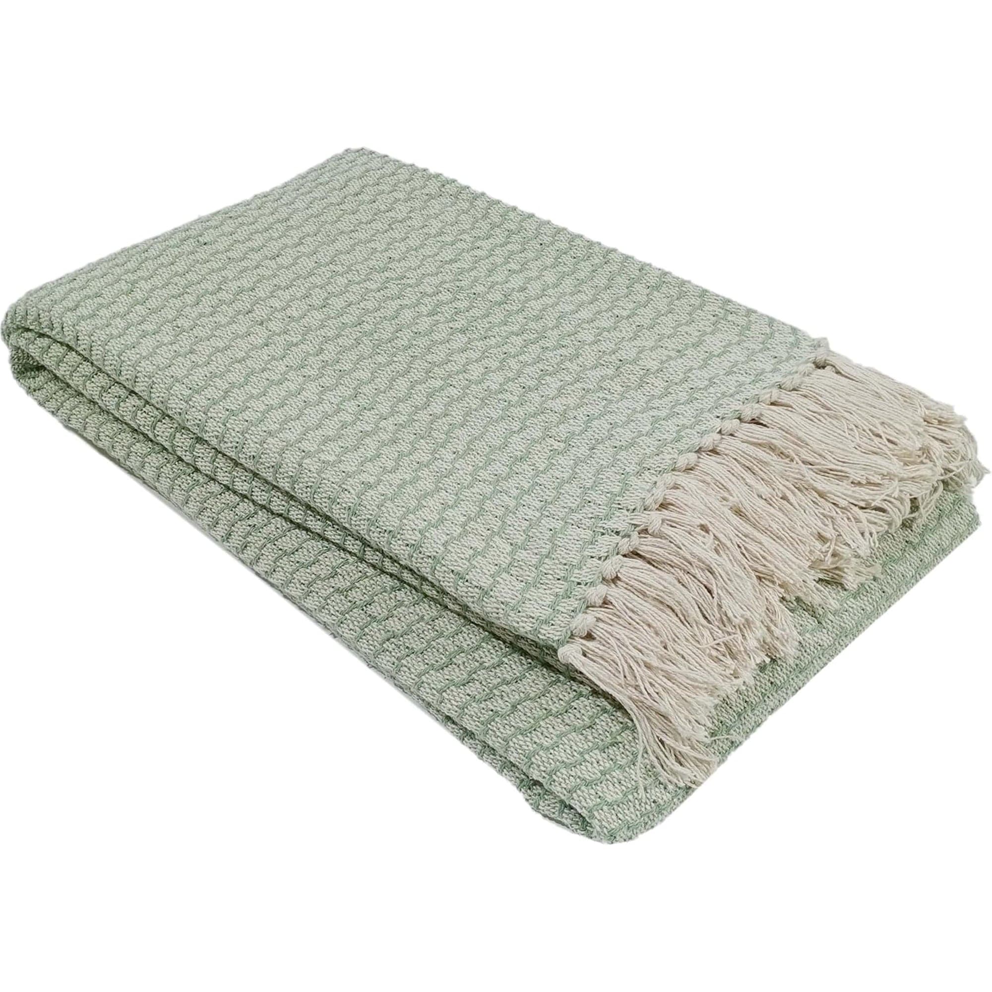 Marrakesh Eco-Friendly Super Soft Cotton Throws Lightweight Sustainable Recycled Cotton for Sofa Bed Chair Calming Colours By