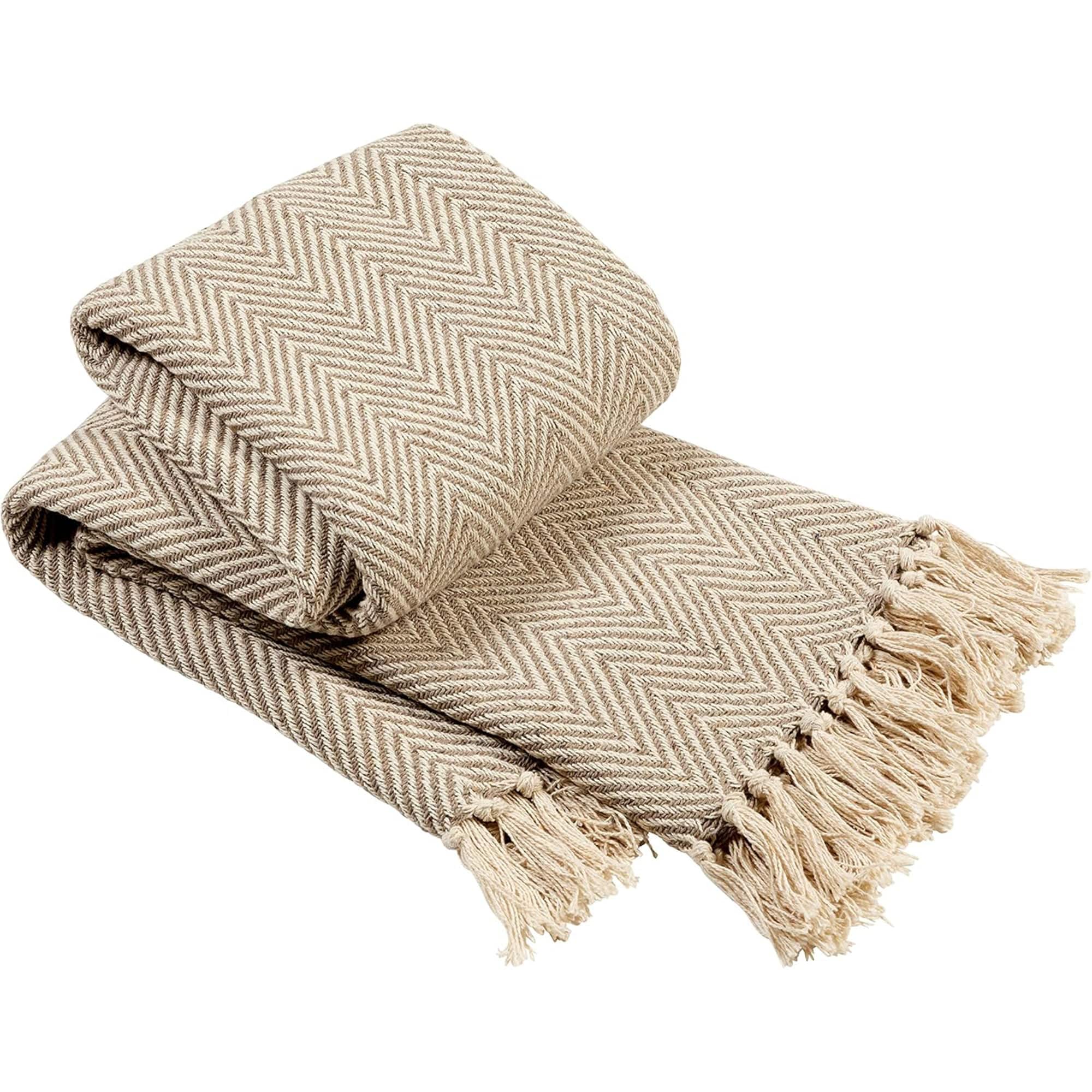 Marrakesh Eco-Friendly Super Soft Cotton Throws Lightweight Sustainable Recycled Cotton for Sofa Bed Chair Calming Colours By