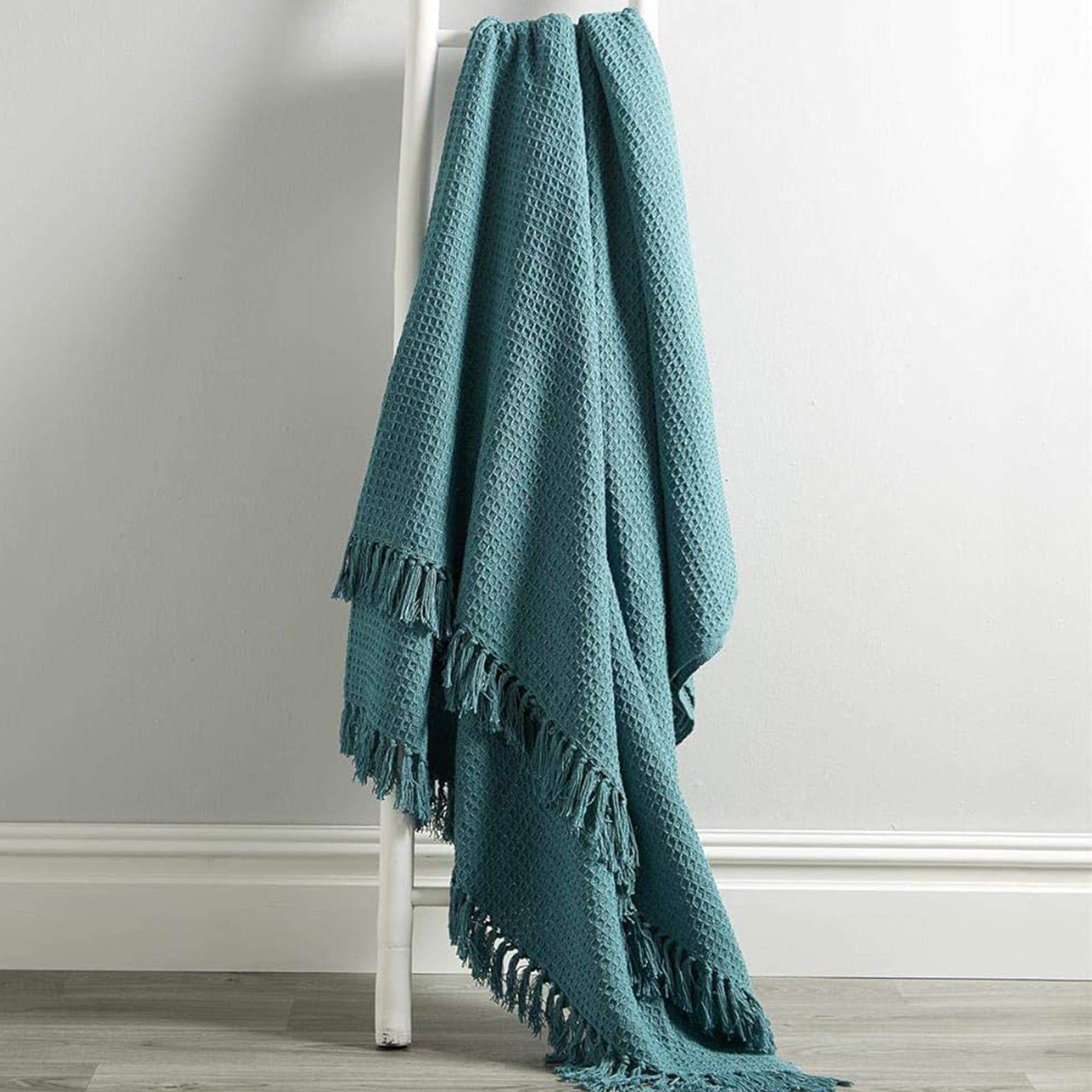 Marrakesh Eco-Friendly Super Soft Cotton Throws Lightweight Sustainable Recycled Cotton for Sofa Bed Chair Calming Colours By