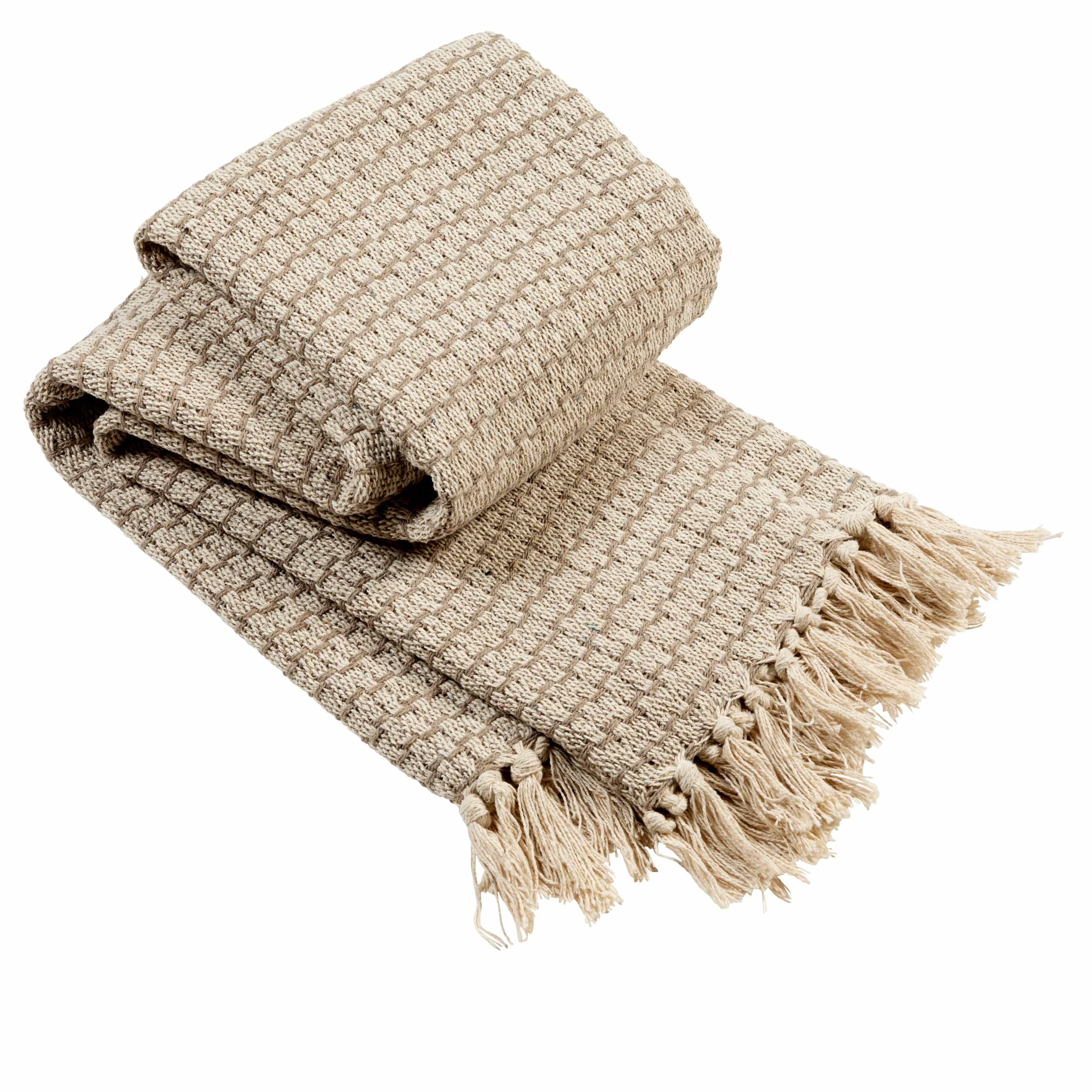 Marrakesh Eco-Friendly Super Soft Cotton Throws Lightweight Sustainable Recycled Cotton for Sofa Bed Chair Calming Colours By
