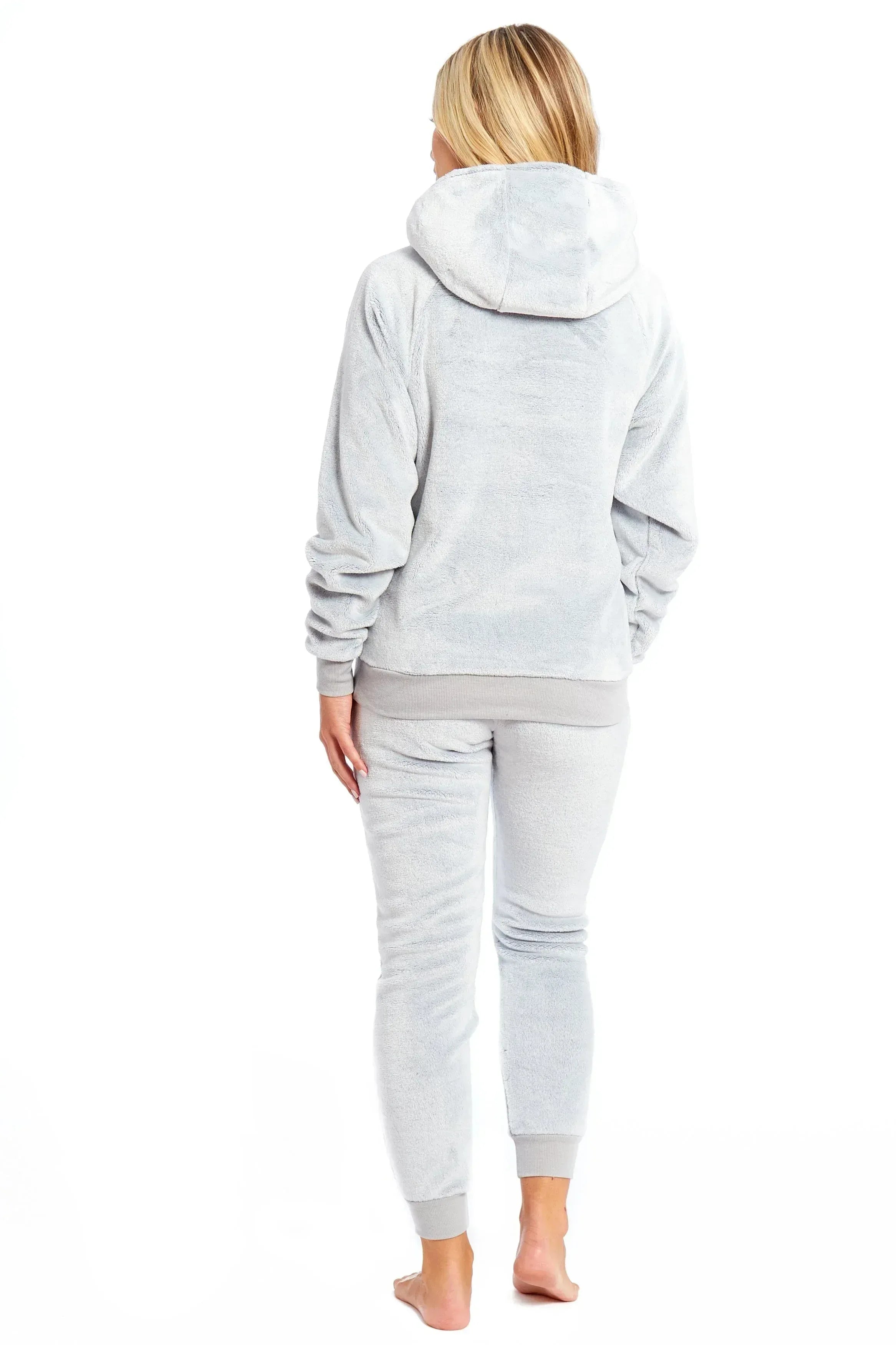 matching-mother-daughter-plush-fleece-hooded-pyjama-set-with-embroidered-sloth-design-ultra-soft-sherpa-lined-nightwear-for-girls-and-women-by-daisy-dreamer-pyjamas-573132970 - Bobobiy