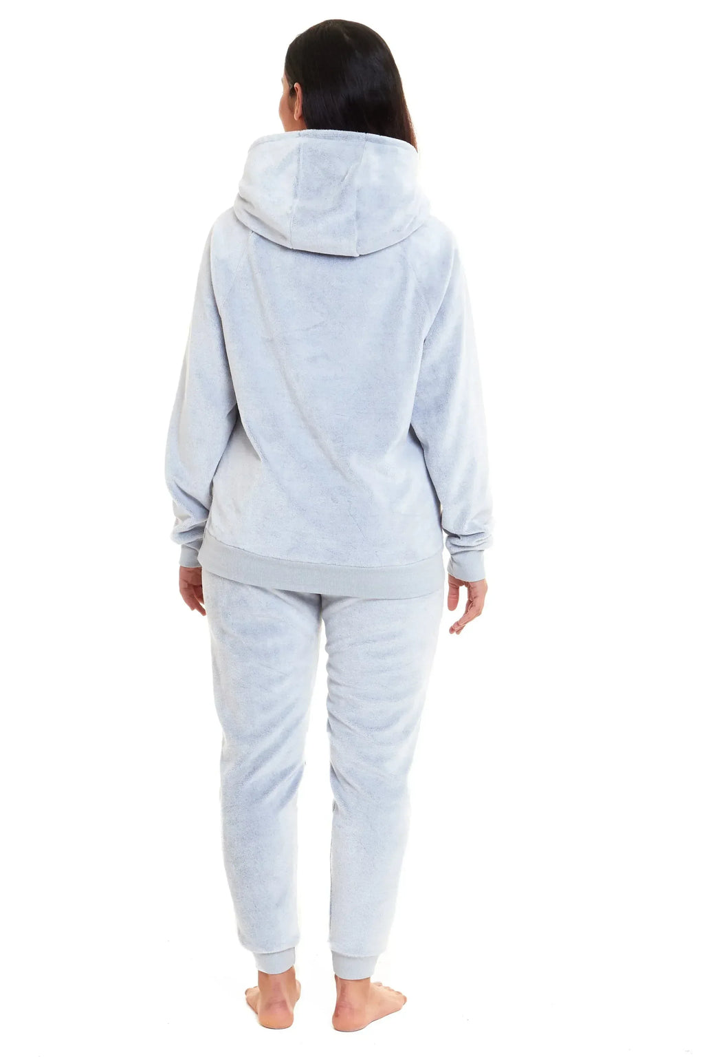 matching-mother-daughter-raccoon-fleece-hooded-pyjama-set-with-sherpa-lining-and-embroidered-design-for-family-bonding-by-daisy-dreamer-pyjamas-414003709 - Bobobiy
