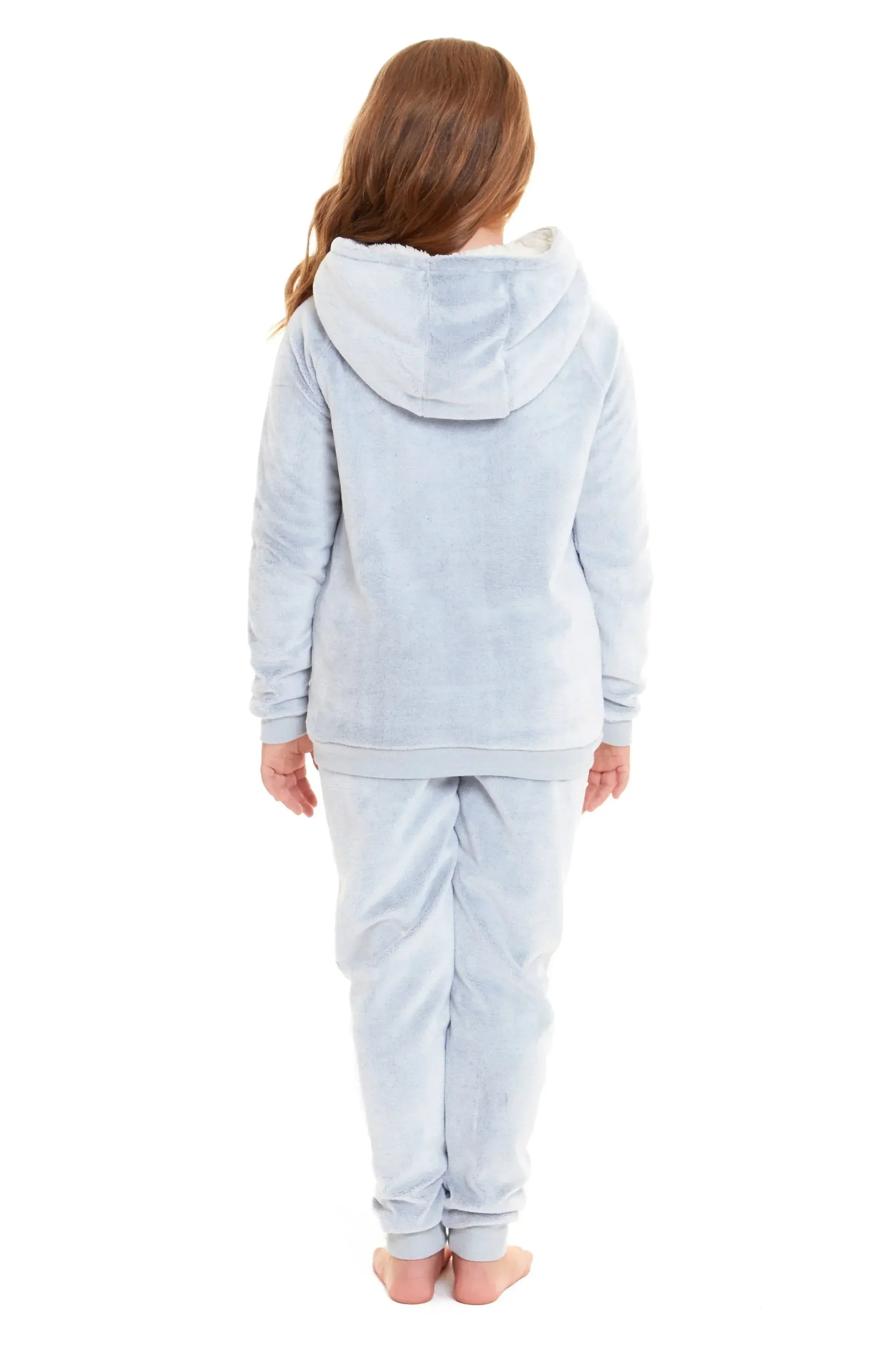 matching-mother-daughter-raccoon-fleece-hooded-pyjama-set-with-sherpa-lining-and-embroidered-design-for-family-bonding-by-daisy-dreamer-pyjamas-414003713 - Bobobiy