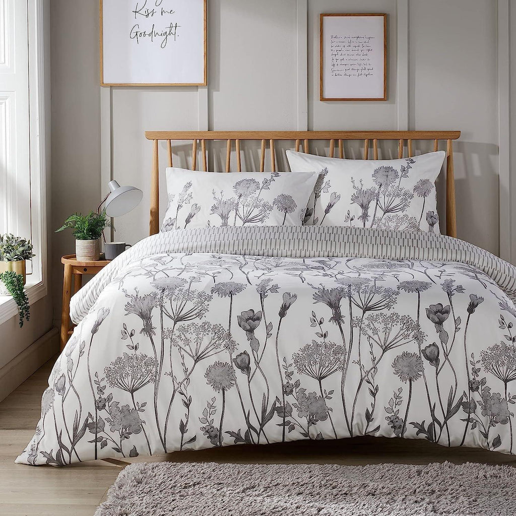 meadow-grey-reversible-duvet-cover-set-with-pillowcases-stylish-chic-design-durable-breathable-polyester-quilt-cover-for-master-guest-rooms-by-olivia-rocco-single-duvet-cover-91832743 - Bobobiy