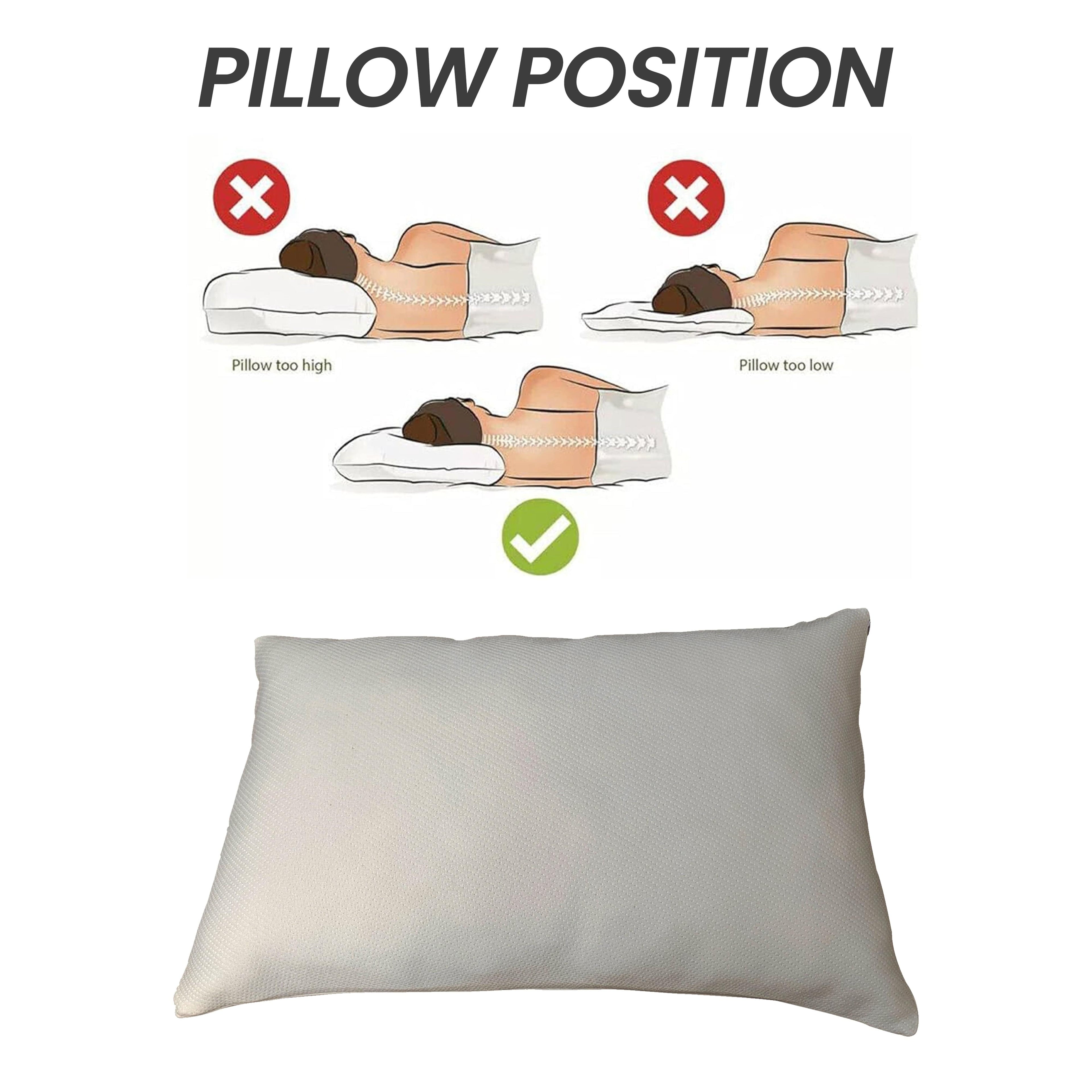 Memory Foam Pillow Medium Luxury Premium Fibre Filling for Superior Comfort and Support
