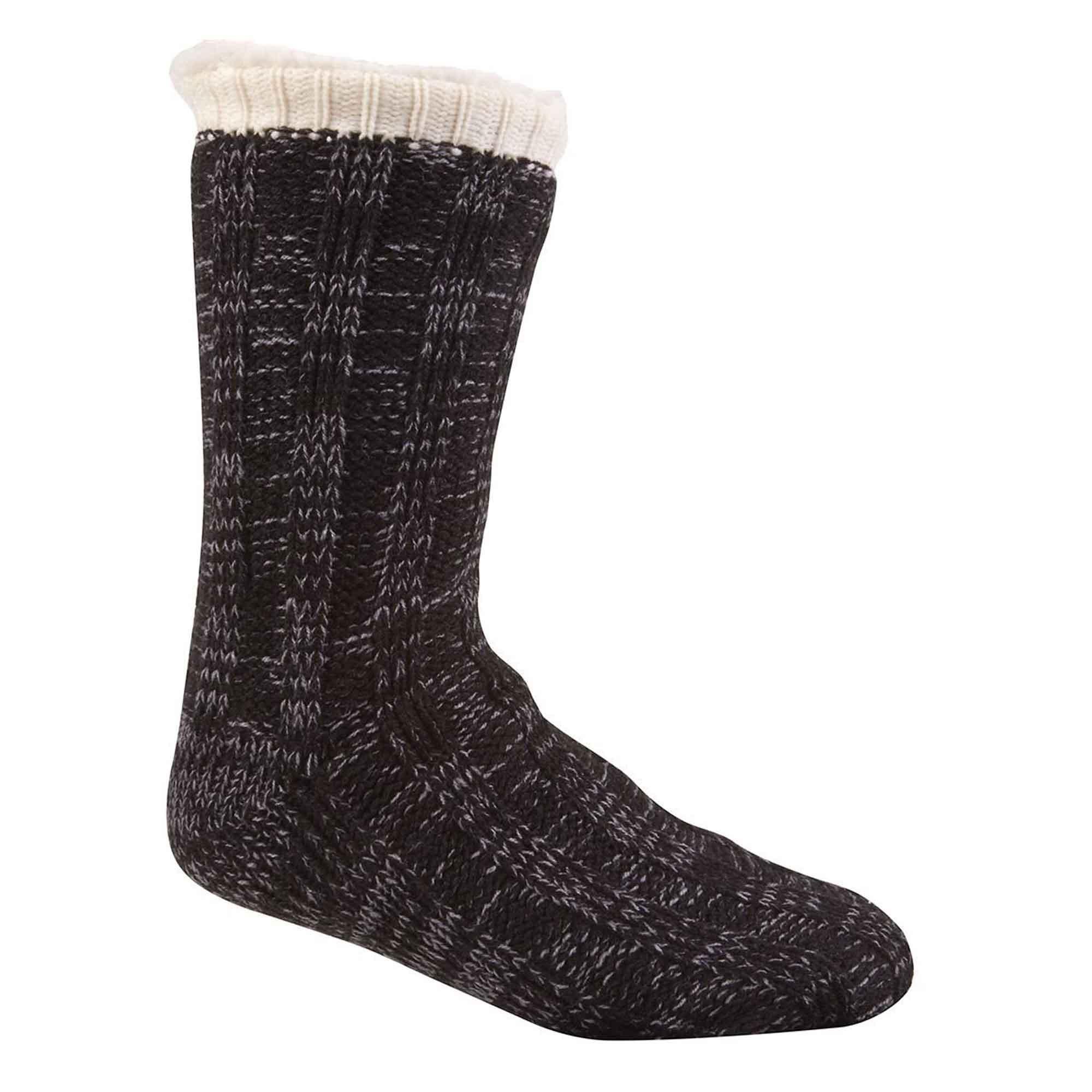 men-s-chunky-winter-lounge-slipper-socks-with-non-slip-grips-ultra-soft-sherpa-flannel-fleece-lining-cozy-home-wear-sizes-39-46-by-sock-stack-black-grey-6-11-socks-1182322085 - Bobobiy